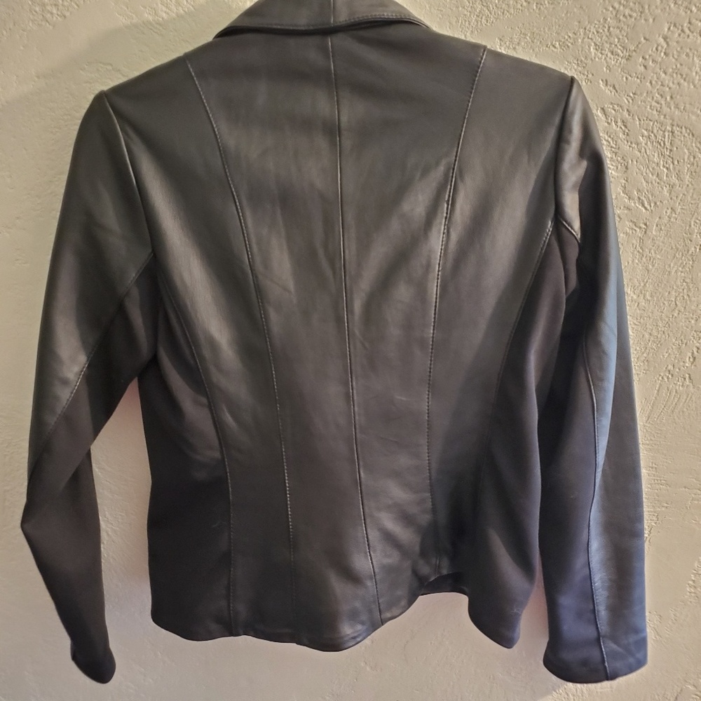 Lamb leather black jacket small - Picture 5 of 8